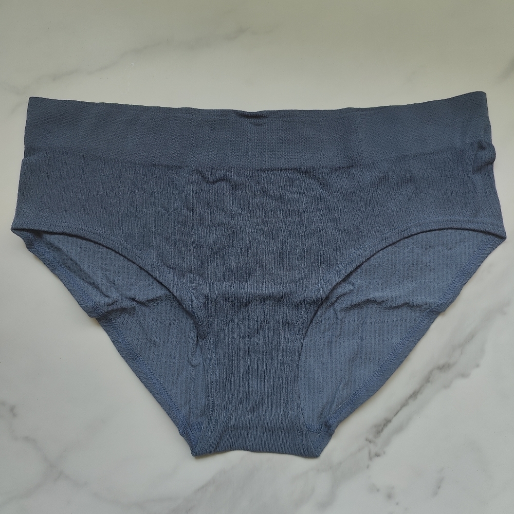 NWT SOMA SEAMLESS ALOE RIBBED HIPSTER IN STORM CLOUDS SIZE MEDIUM